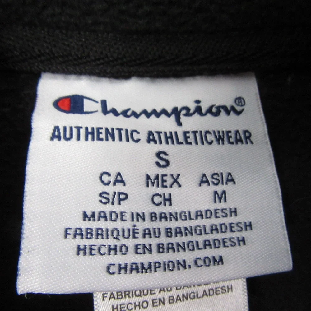 Champion Mens Arkansas Razorbacks Jacket S Black 1/4 Zip Fleece Logo Mock - Picture 4 of 11